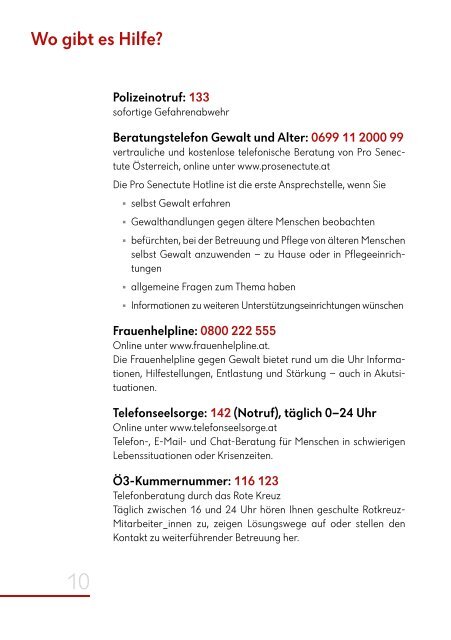 Broschüre "Häusliche Gewalt gegen ältere Frauen"