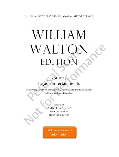 William Walton - Façade Entertainments