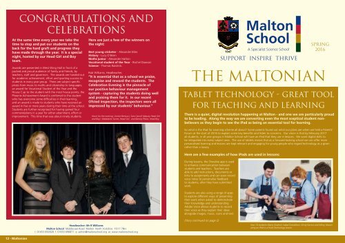 THE MALTONIAN Spring 2016