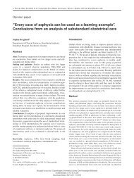 Conclusions from an analysis of substandard obstetrical care - ViS