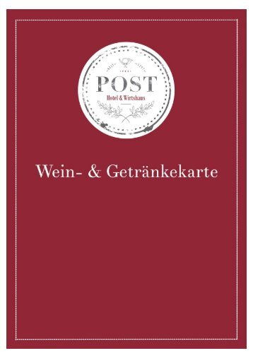 Weinkarte Wirtshaus Post