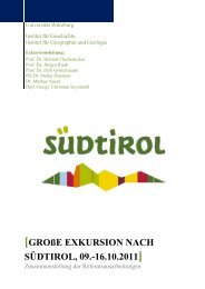 GROßE EXKURSION NACH SÜDTIROL, 09.-16.10.2011 - Institut für ...