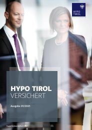 HYPO TIROL VERSICHERT - Ausgabe Frühling/Sommer 2021