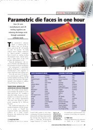 Parametric die faces in one hour - AutoForm Engineering