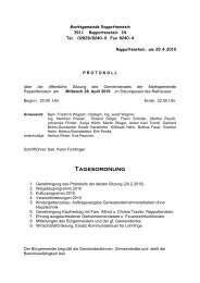 TAGEsoRDNuNG - Marktgemeinde Rappottenstein