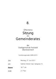 Gemeinderatsprotokoll 27. Juni 2011 (79 KB) - .PDF - Freistadt