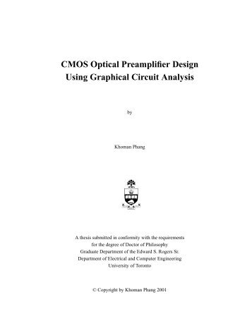 CMOS Optical Preamplifier Design Using Graphical Circuit Analysis