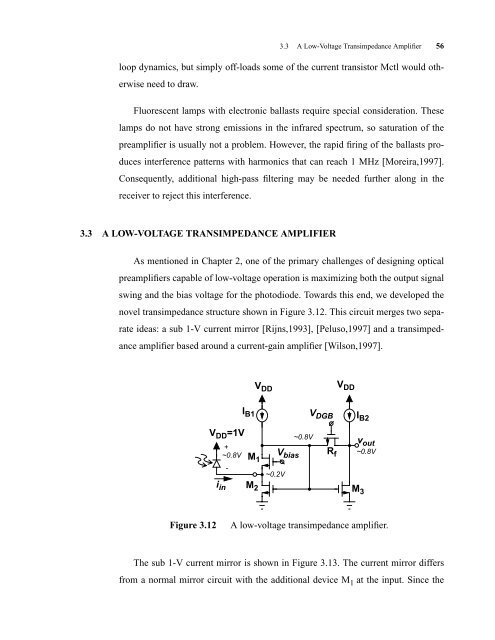 CMOS Optical Preamplifier Design Using Graphical Circuit Analysis