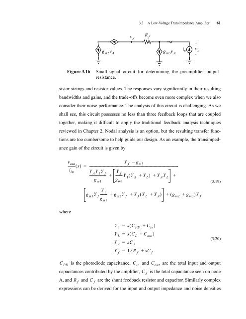 CMOS Optical Preamplifier Design Using Graphical Circuit Analysis