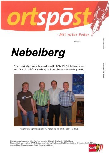 Besuchen Sie uns im Internet - SPÖ Nebelberg
