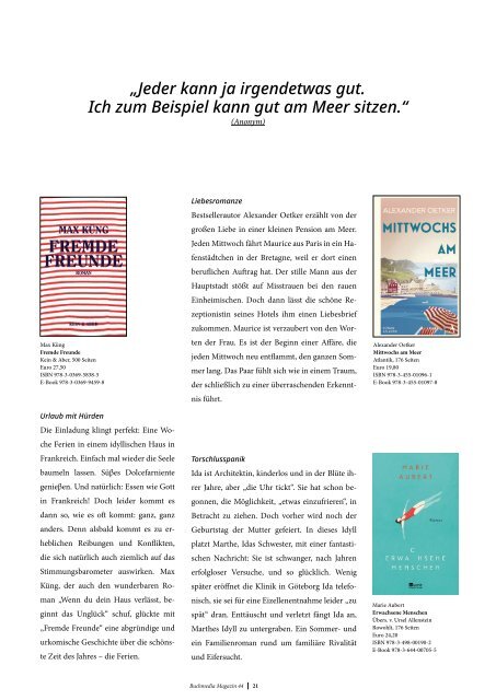 Leselust -  Das Athesia Büchermagazin S2021