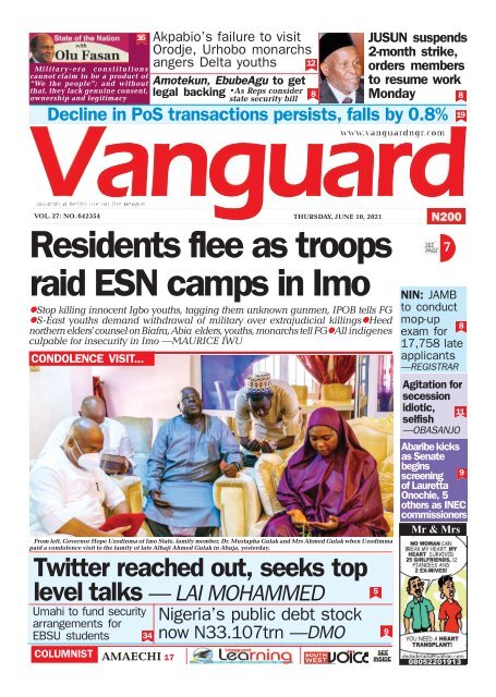 10062021 - Residents flee as troops raid ESN camps in Imo