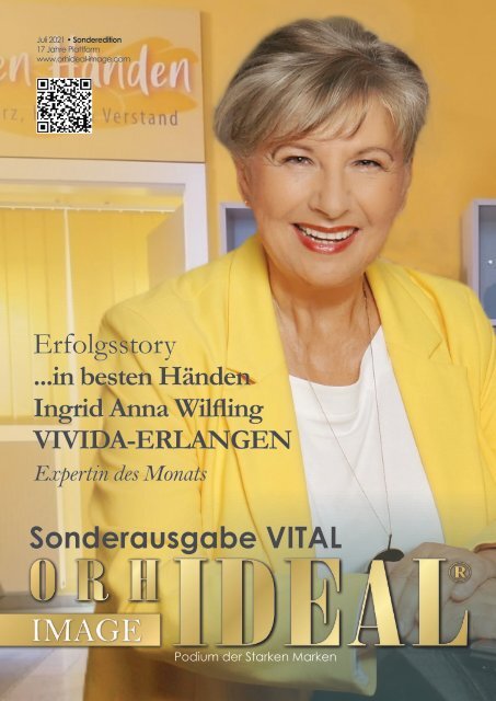 Sonderausgabe Orhideal VITAL 2021 mit Expertin & Titelgesicht Ingrid Anna Wilfling 