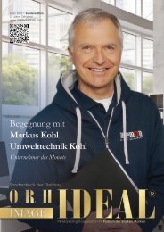 Orhideal IMAGE Magazin März 2022 mit Titelstory über Umwelttechnik Kohl • Markus Kohl