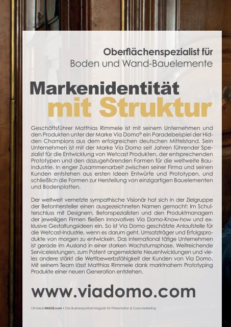 Orhideal IMAGE Magazin März 2022 mit Titelstory über Umwelttechnik Kohl • Markus Kohl
