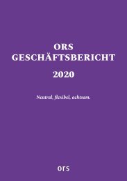 ORS Geschäftsbericht 2020 Deutsch