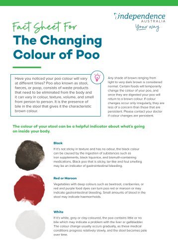 The Changing Colour Of Poo