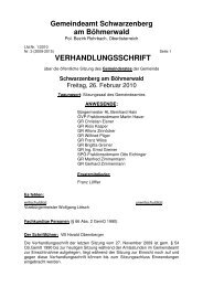 VERHANDLUNGSSCHRIFT - Schwarzenberg am Böhmerwald