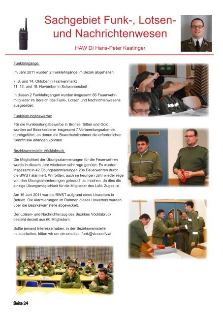 Jahresbericht 2011 - Bezirksfeuerwehrkommando Vöcklabruck