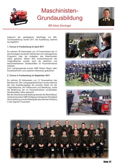 Jahresbericht 2011 - Bezirksfeuerwehrkommando Vöcklabruck