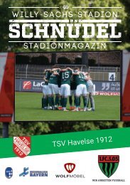 SCHNÜDEL Stadionmagazin Relegation Hinspiel TSV Havelse