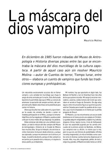 Las máscara del Dios vampiro