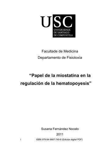 “Papel de la miostatina en la regulación de la hematopoyesis”