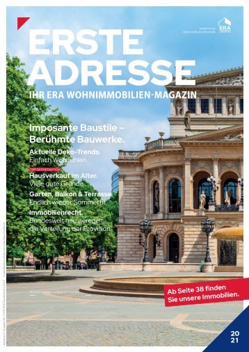 ERA® Deutschland – Immobilienmagazin ERSTE ADRESSE Frühling/Sommer 2021