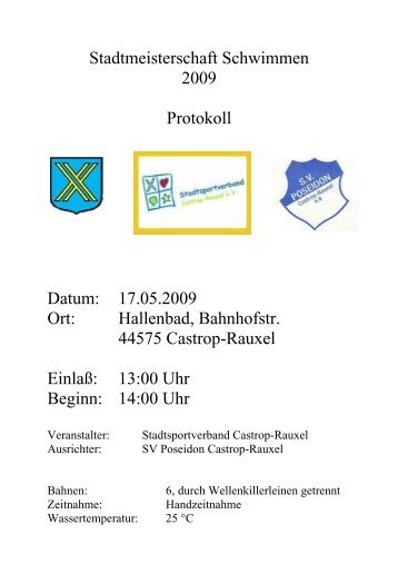 Protokoll - SV Poseidon Castrop-Rauxel