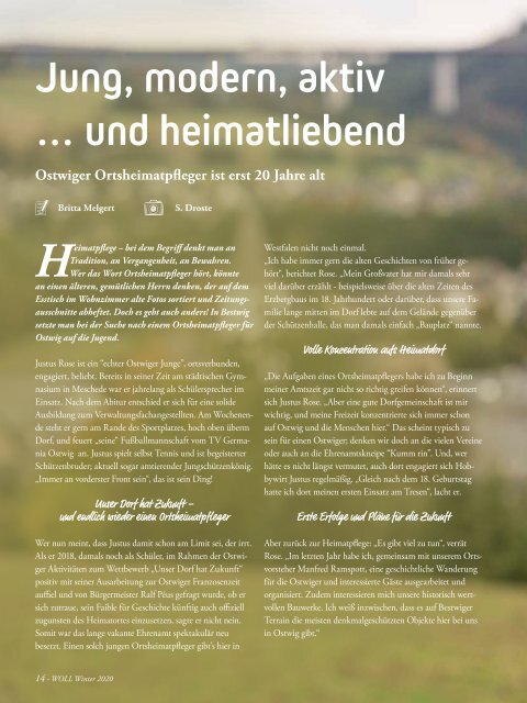 WOLL Magazin 2020.4 Winter I Meschede, Bestwig, Olsberg