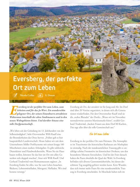 WOLL Magazin 2020.4 Winter I Meschede, Bestwig, Olsberg