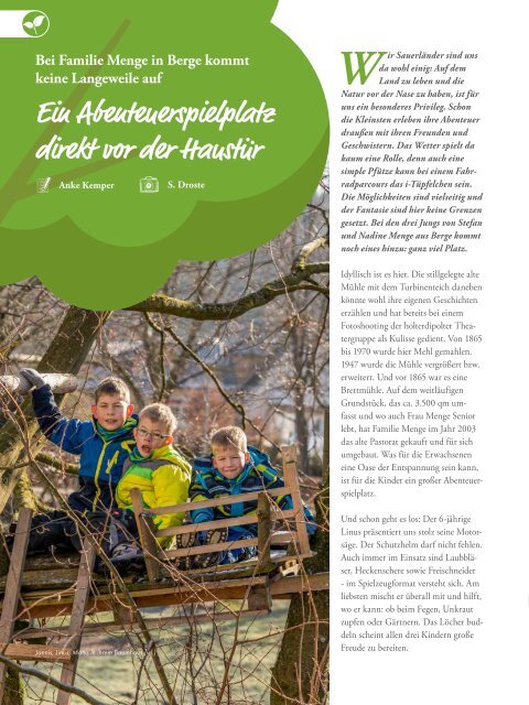 WOLL Magazin 2021.1 Frühling I Warstein, Möhnesee, Rüthen