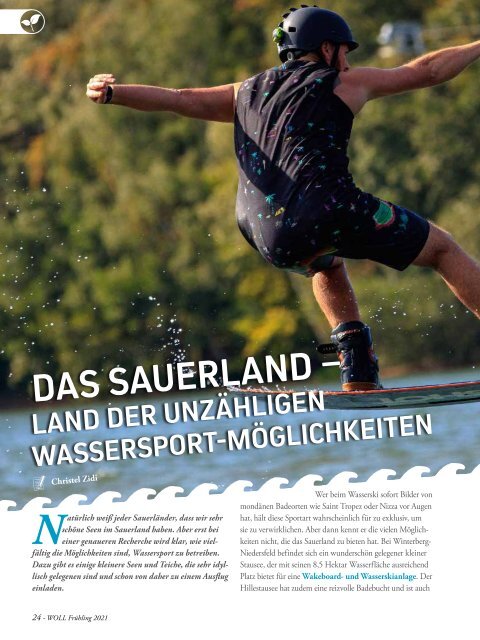 WOLL Magazin 2021.1 Frühling I Brilon, Marsberg, Willingen, Diemelsee