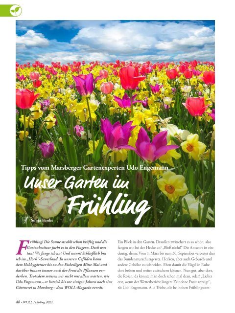 WOLL Magazin 2021.1 Frühling I Arnsberg, Sundern, Ense