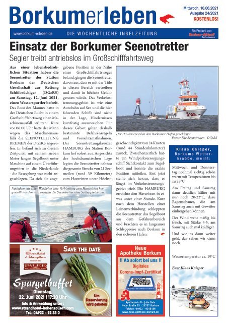 16.06.2021 / Borkumerleben - Die wöchentliche Inselzeitung