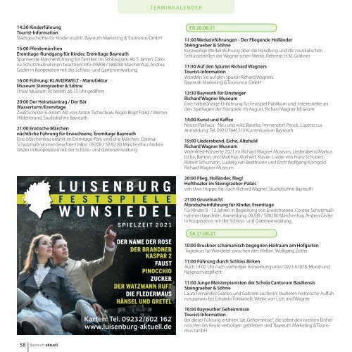 Bayreuth Aktuell Sommerausgabe Juni/Juli/August 2021