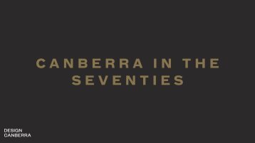 Canberra in the Seventies