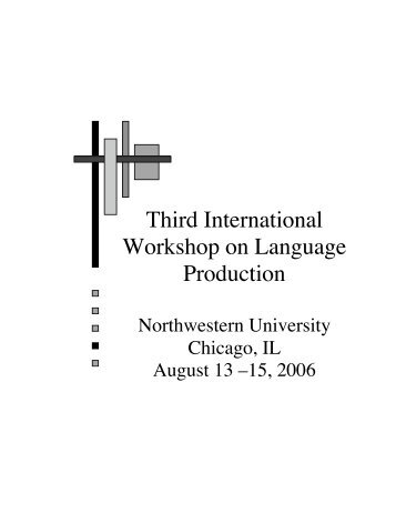 Conference booklet - Linguistics - Northwestern University