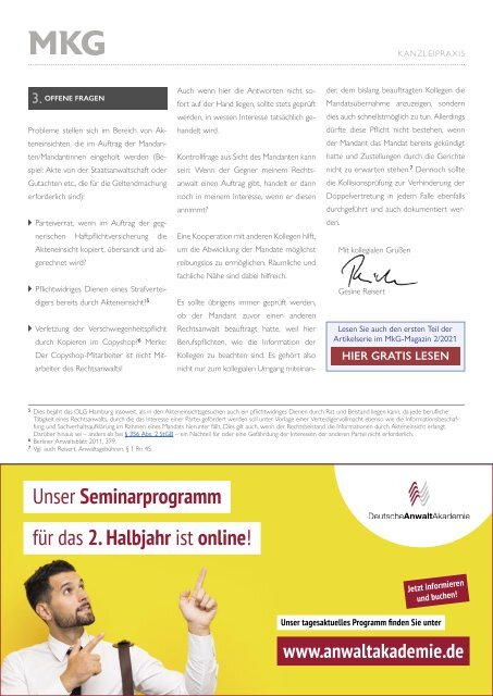 Fachinfo-Magazin MkG 03/2021