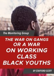 The War on Gangs  or a War on Working Class Black Youths