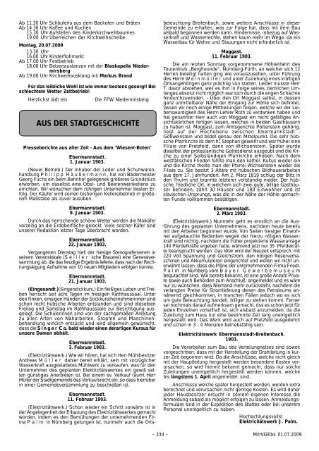 Jahrgang 32 1. Juli 2009 Nr. 7 - Unterleinleiter