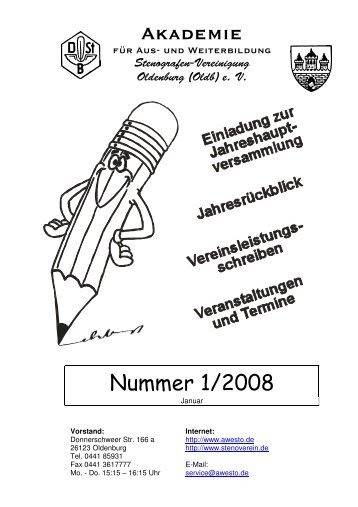 Ausgabe 1/2008 - Akademie AWeStO