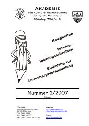 Ausgabe 1/2007 - Akademie AWeStO