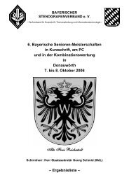 Alte Freie Reichsstadt - Bayerischer Stenografenverband e. V.
