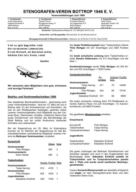 stenografen-verein bottrop 1946 ev - Verein für Textverarbeitung ...