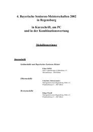 4. Bayerische Senioren-Meisterschaften 2002 in Regensburg in ...