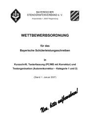 WETTBEWERBSORDNUNG - Bayerischer Stenografenverband e. V.