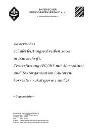 Bayerisches Schülerleistungsschreiben 2004 in Kurzschrift ...