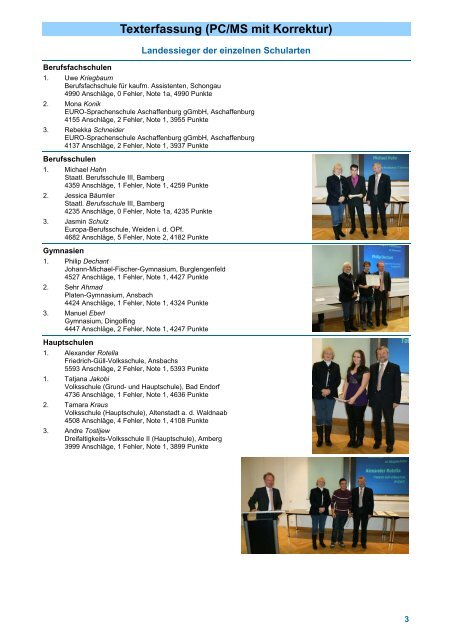 Bayerisches Schülerleistungsschreiben 2010 in Texterfassung (PC ...