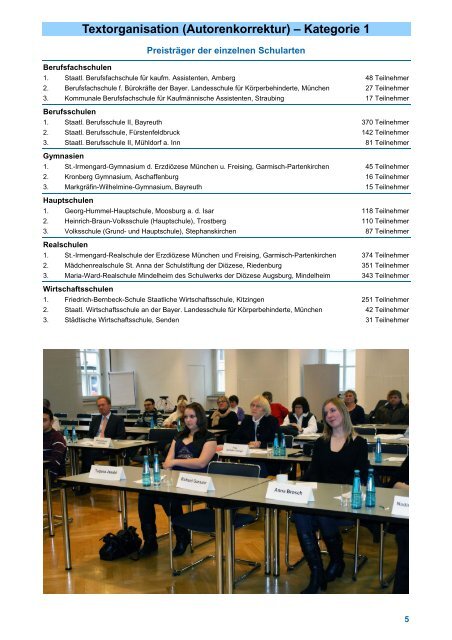 Bayerisches Schülerleistungsschreiben 2010 in Texterfassung (PC ...